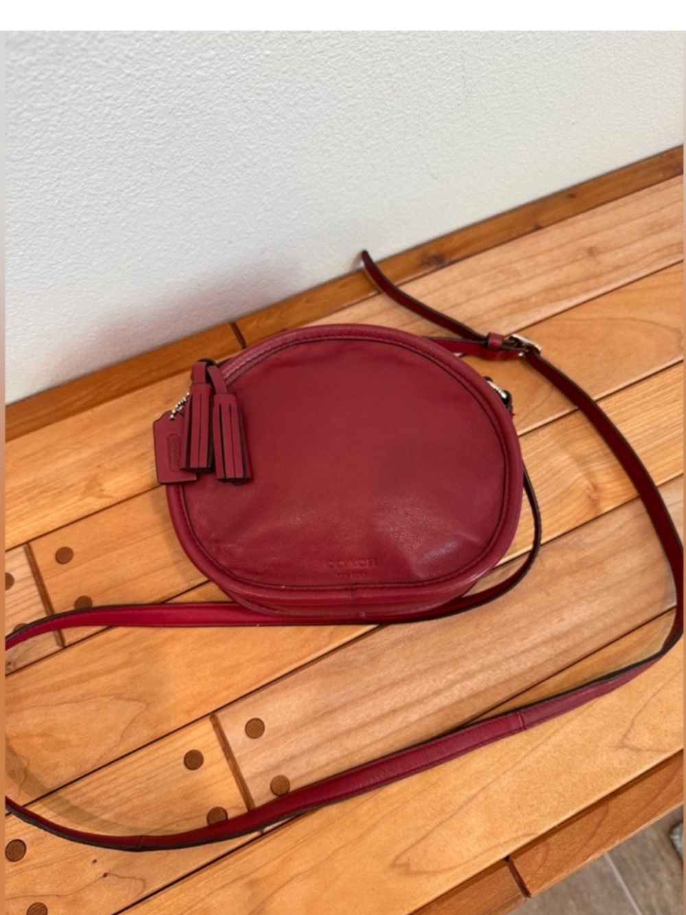 Coach Vintage Legacy Dark Red Canteen Crossbody Bag - Picture 8 of 10